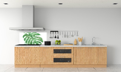 Sklenený panel do kuchynskej linky Monstera