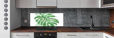 Sklenený panel do kuchynskej linky Monstera