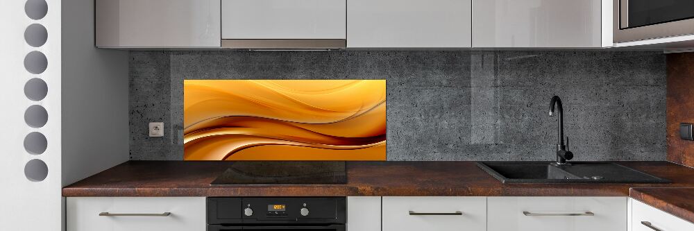 Sklenený panel do kuchynskej linky Vlny pozadia