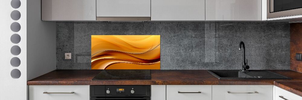Sklenený panel do kuchynskej linky Vlny pozadia