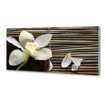Sklenený panel do kuchynskej linky Orchidea