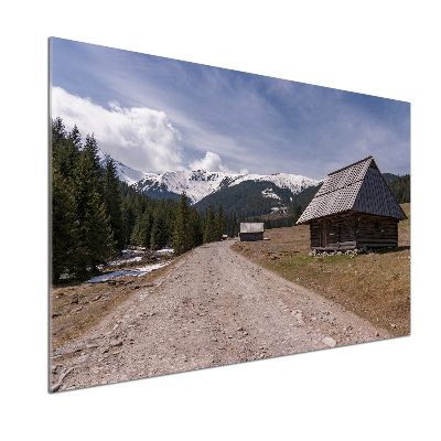 Panel do kuchyne Domček v horách