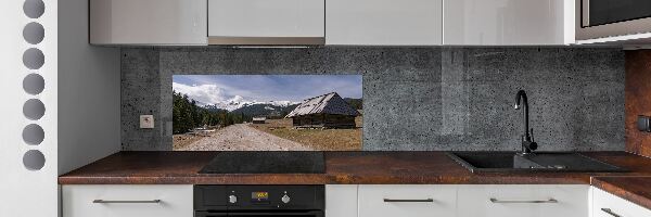Panel do kuchyne Domček v horách