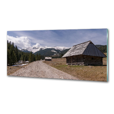Panel do kuchyne Domček v horách