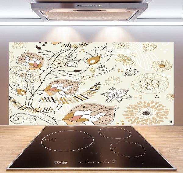 Sklenený panel do kuchynskej linky Ornamenty