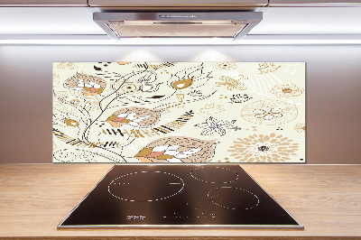 Sklenený panel do kuchynskej linky Ornamenty