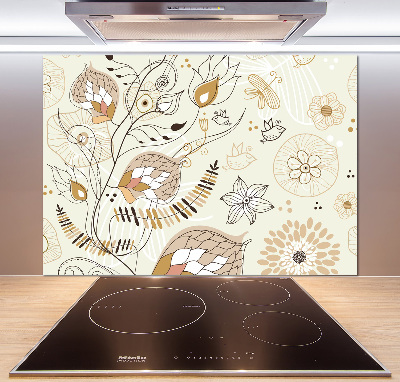 Sklenený panel do kuchynskej linky Ornamenty
