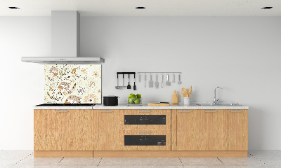 Sklenený panel do kuchynskej linky Ornamenty