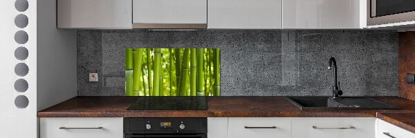 Sklenený panel do kuchyne Bambus