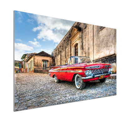 Panel do kuchyne Červený Chevrolet
