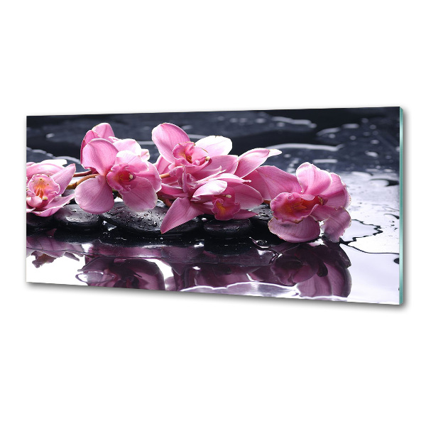 Panel do kuchyne Ružová orchidea
