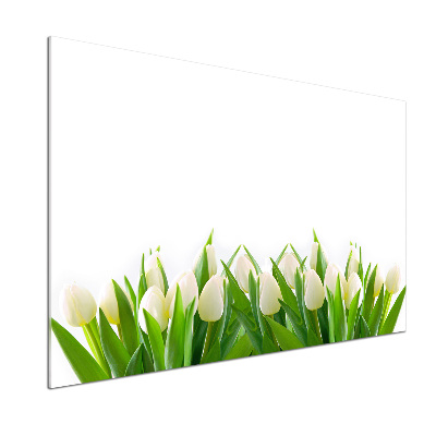Panel do kuchyne Biele tulipány