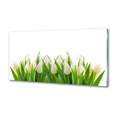 Panel do kuchyne Biele tulipány