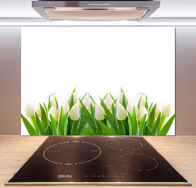 Panel do kuchyne Biele tulipány