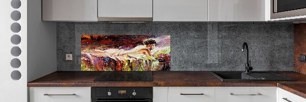 Panel do kuchyne Ležiacia žena