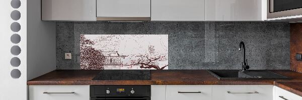 Panel do kuchyne Čínske krajiny