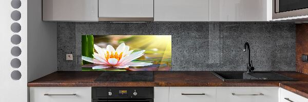 Dekoračný panel sklo Vodné ľalie