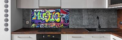 Panel lacobel Graffiti na stene