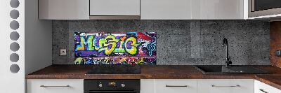 Panel lacobel Graffiti na stene