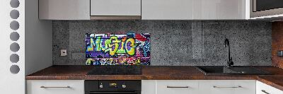 Panel lacobel Graffiti na stene