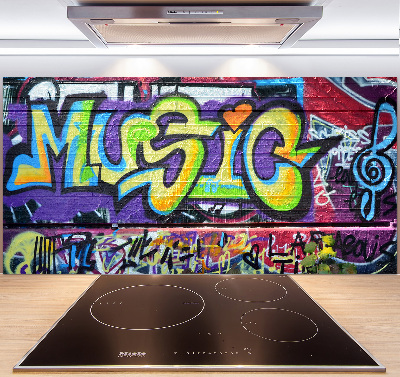 Panel lacobel Graffiti na stene