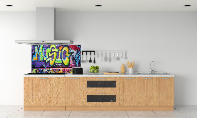 Panel lacobel Graffiti na stene
