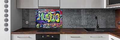 Panel lacobel Graffiti na stene