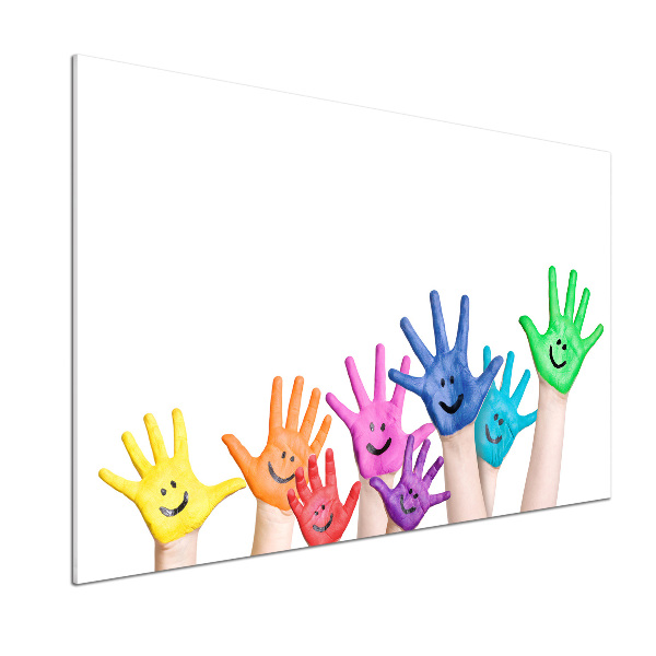 Panel do kuchyne Pomaľované dlane