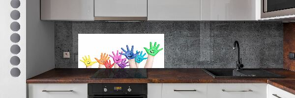 Panel do kuchyne Pomaľované dlane