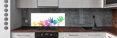 Panel do kuchyne Pomaľované dlane