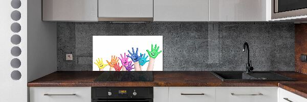 Panel do kuchyne Pomaľované dlane