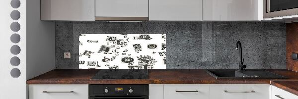 Panel do kuchyne Písmená z novín