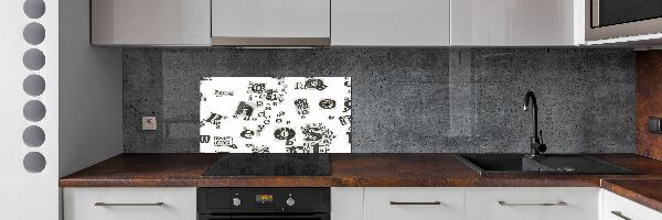 Panel do kuchyne Písmená z novín