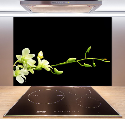 Sklenený panel do kuchynskej linky Orchidea