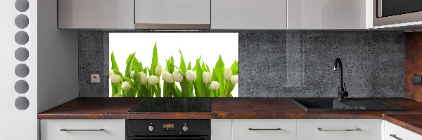 Panel do kuchyne Biele tulipány