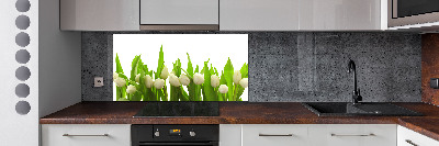 Panel do kuchyne Biele tulipány