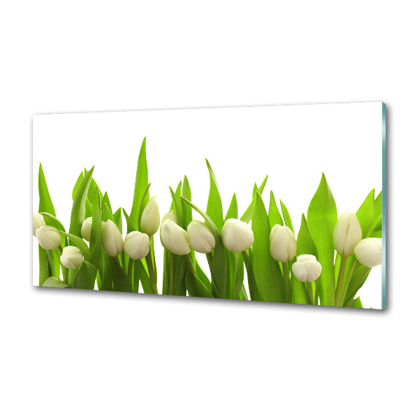 Panel do kuchyne Biele tulipány