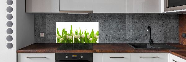 Panel do kuchyne Biele tulipány