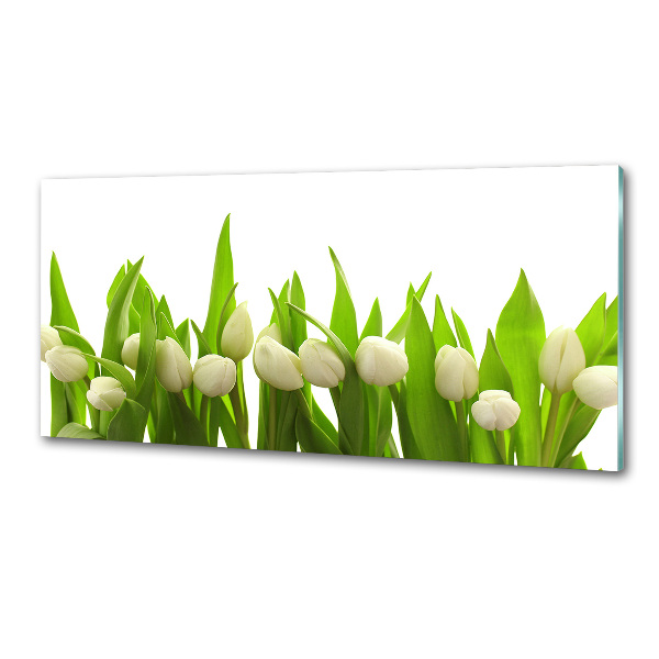 Panel do kuchyne Biele tulipány