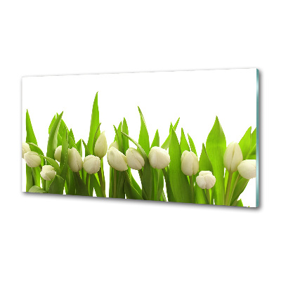 Panel do kuchyne Biele tulipány