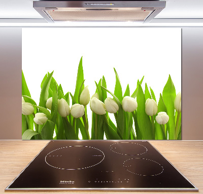Panel do kuchyne Biele tulipány