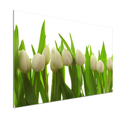 Panel do kuchyne Biele tulipány