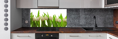 Panel do kuchyne Biele tulipány