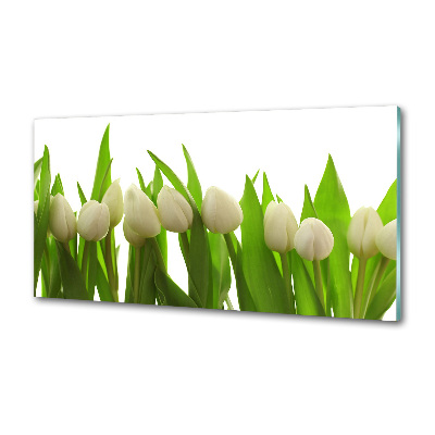 Panel do kuchyne Biele tulipány