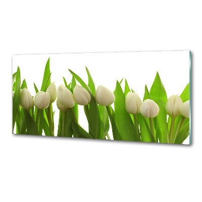 Panel do kuchyne Biele tulipány