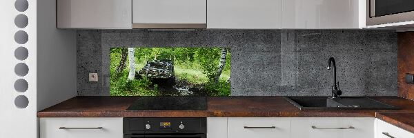 Dekoračný panel sklo Jeep v lese