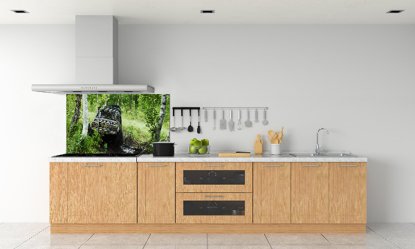 Dekoračný panel sklo Jeep v lese