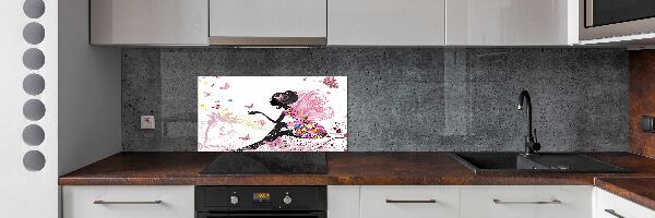 Sklenený panel do kuchyne Veštica