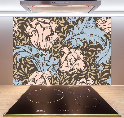 Panel do kuchyne Kvetinový vzor