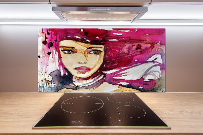 Panel do kuchyne Abstrakcie žena